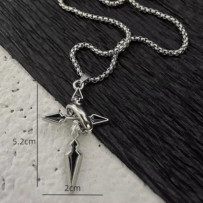 Cross Pendant Gold/Silver Plated Necklace Stainless Steel Link Chain Charm Choker Statement Men Jewelry Accessories Gifts Vera Lux