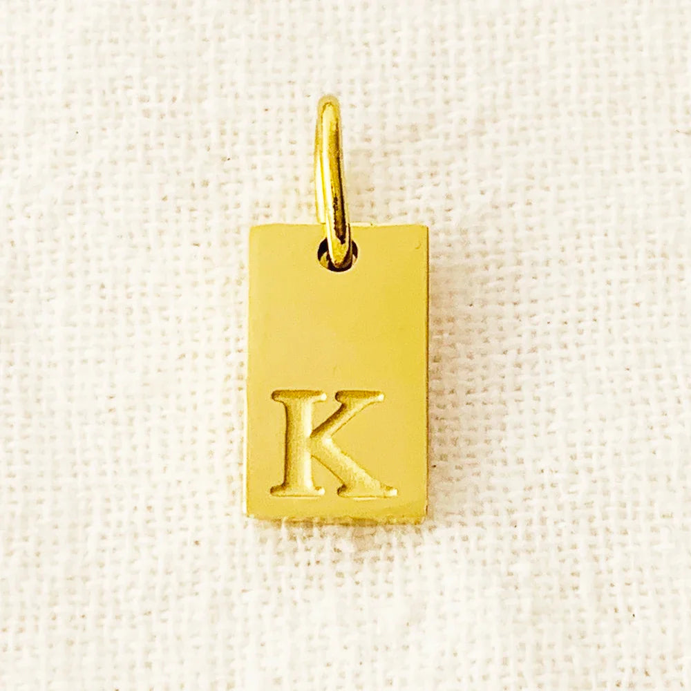 10PCS Alphabet Charm Pendant for Necklaces Stainless Steel Jewelry DIY Engraved Lettering Accessories Women's Fashion Jewelry Vera Lux