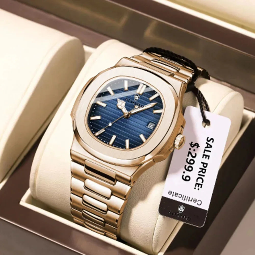 New Switzerland Man Casual Rose Gold Clock Men Luxury Watch Automatic Watches Mens Fashion Quartz Wristwatches Tudo Por 1 Real Vera Lux