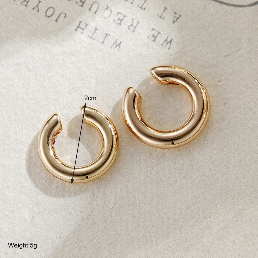 Fashion Smooth Circle C Shape Clip Earrings For Women Lightweight Non-Piercing Cartilage Ear Cuff Daily Wear Jewelry Gifts 2025 Vera Lux
