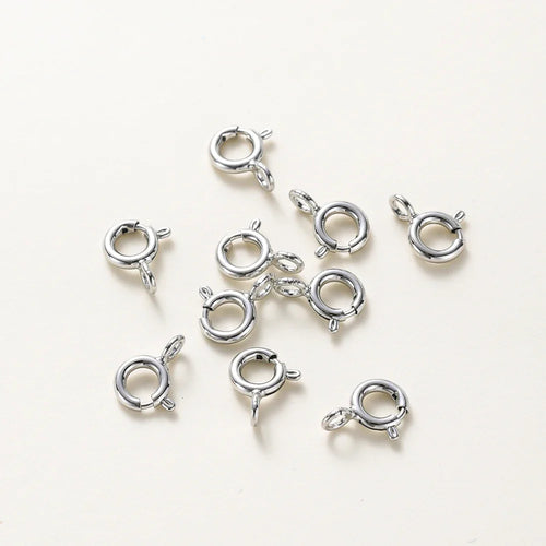 10pcs/ 14K 18K Gold Round Spring Clasp With Jump Ring Open Connect Clasp For DIY Jewelry Necklace Chain Making Accessories Vera Lux