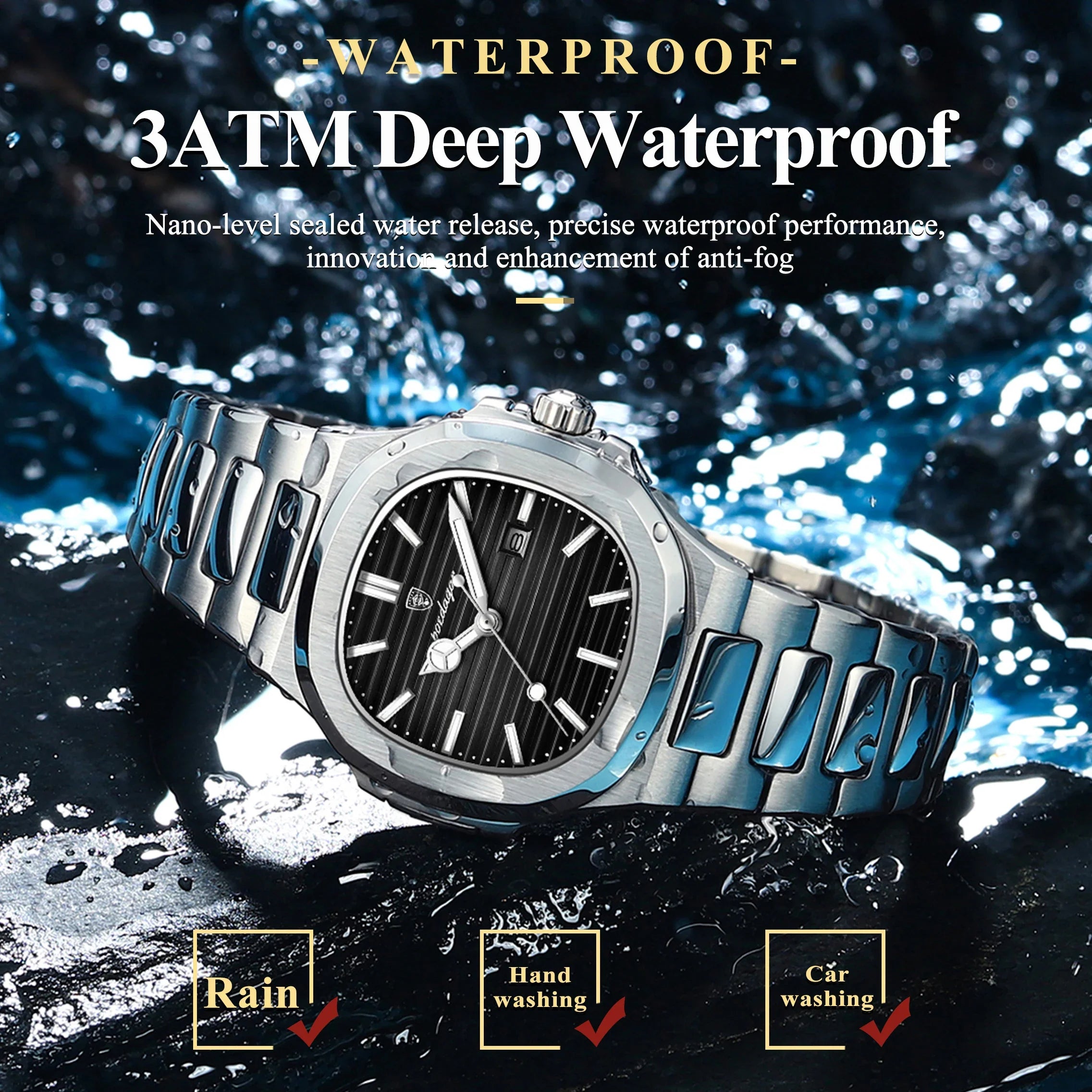 POEDAGAR Elegant Women's Quartz Watches Waterproof Luminous Date Ladies Wristwatch Stainless Steel Fashion Watch For Woman Reloj Vera Lux