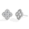 MINTYBOX S925 Silver D/VVS1 Moissanite Stud Earrings for Women Clover Lab Diamond Earring 1.054ctw Luxury Wedding Fine Jewelry Vera Lux