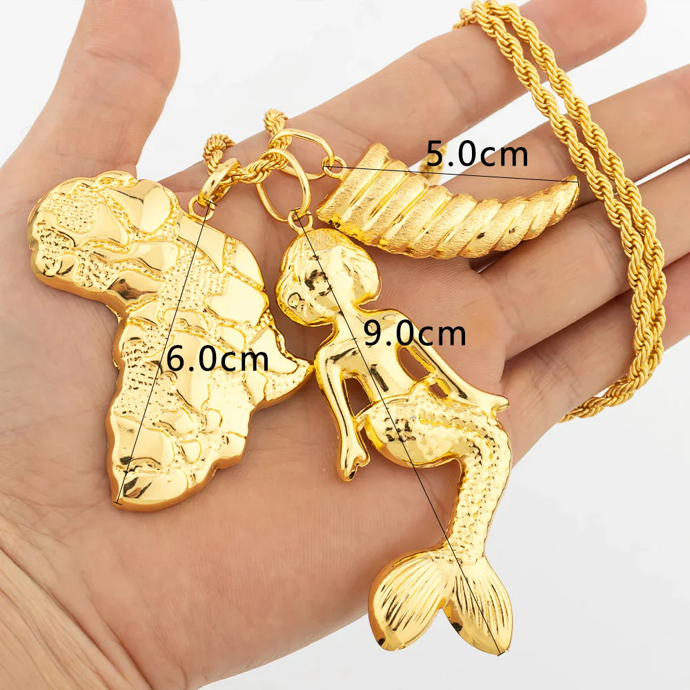 Dubai Gold Color Pendant  Hip Hop Personality style for Men Women Minimalist Jewelry Party Jewelry Birthday Gifts Vera Lux