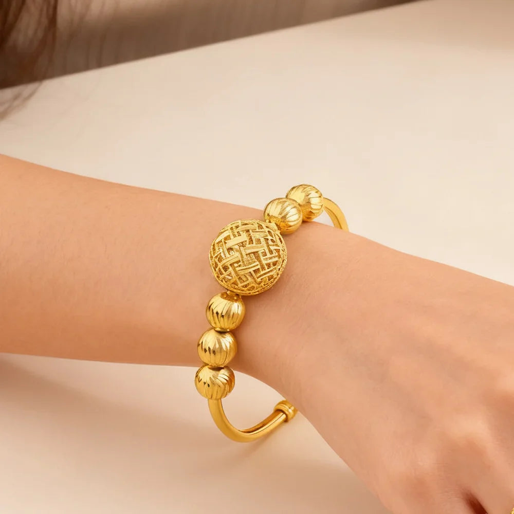 New Gold Plated 2026 Stainless Steel Chain Bracelet and Ring ethiopian hawaiian jewelry bangles for women free shipping Gift Vera Lux