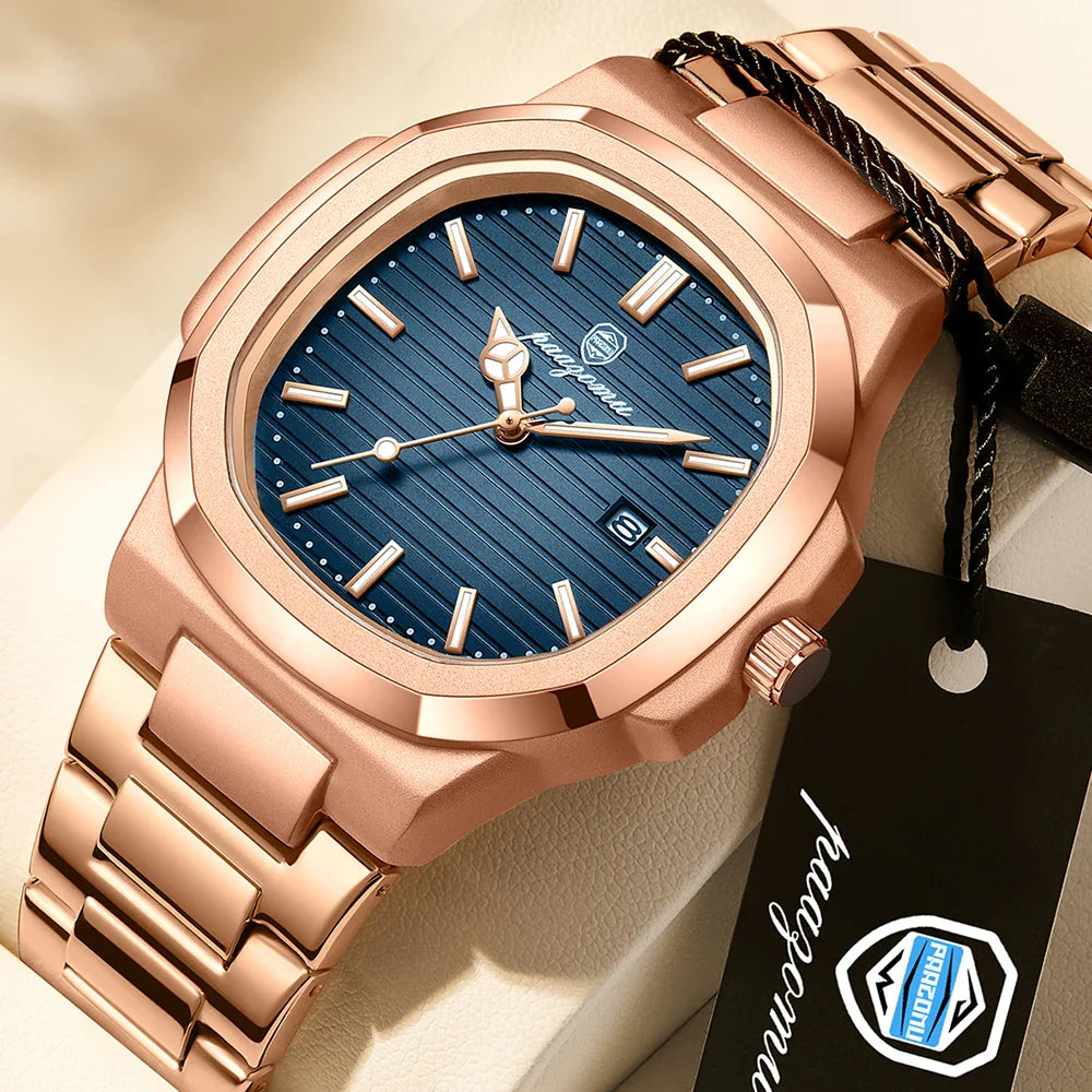 2026 New For Men Fashion Brand Male Watch Waterproof Luminous Stainless Steel Watches  Date Week Casual Quartz Men's Clock Reloj Vera Lux