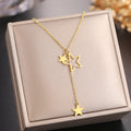 Stainless Steel Necklaces Exquisite Stars Tassel Pendants Temperament Chain Everyday Wear Necklace For Women Jewelry Party Gifts Vera Lux