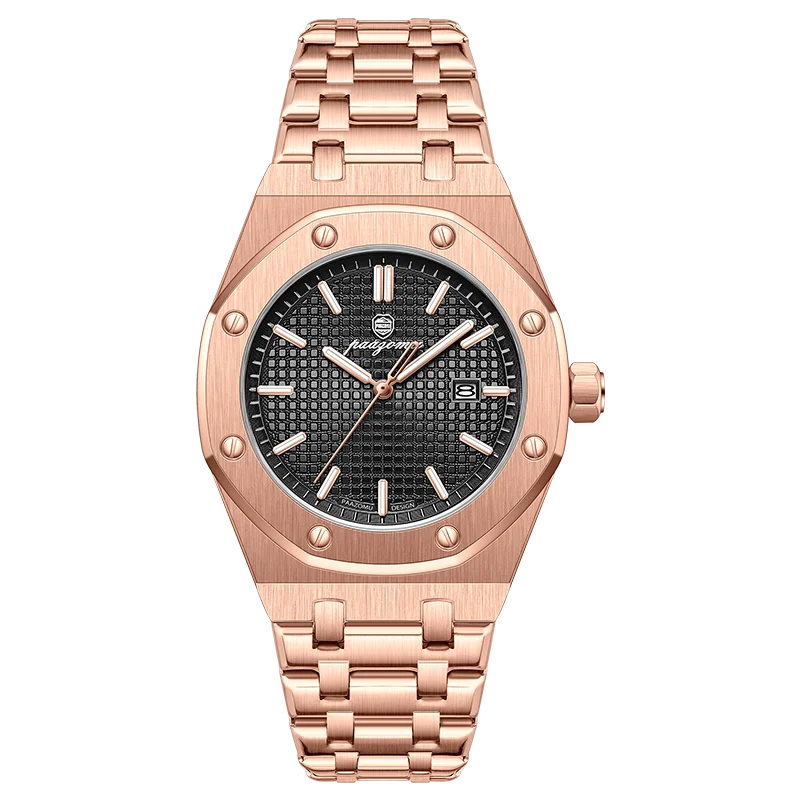 PAAZOMU High Quality Original Men Clock Waterproof Luminous Date Luxury Man Watch Stainless Steel Quartz Men's Watches Male+Box Vera Lux