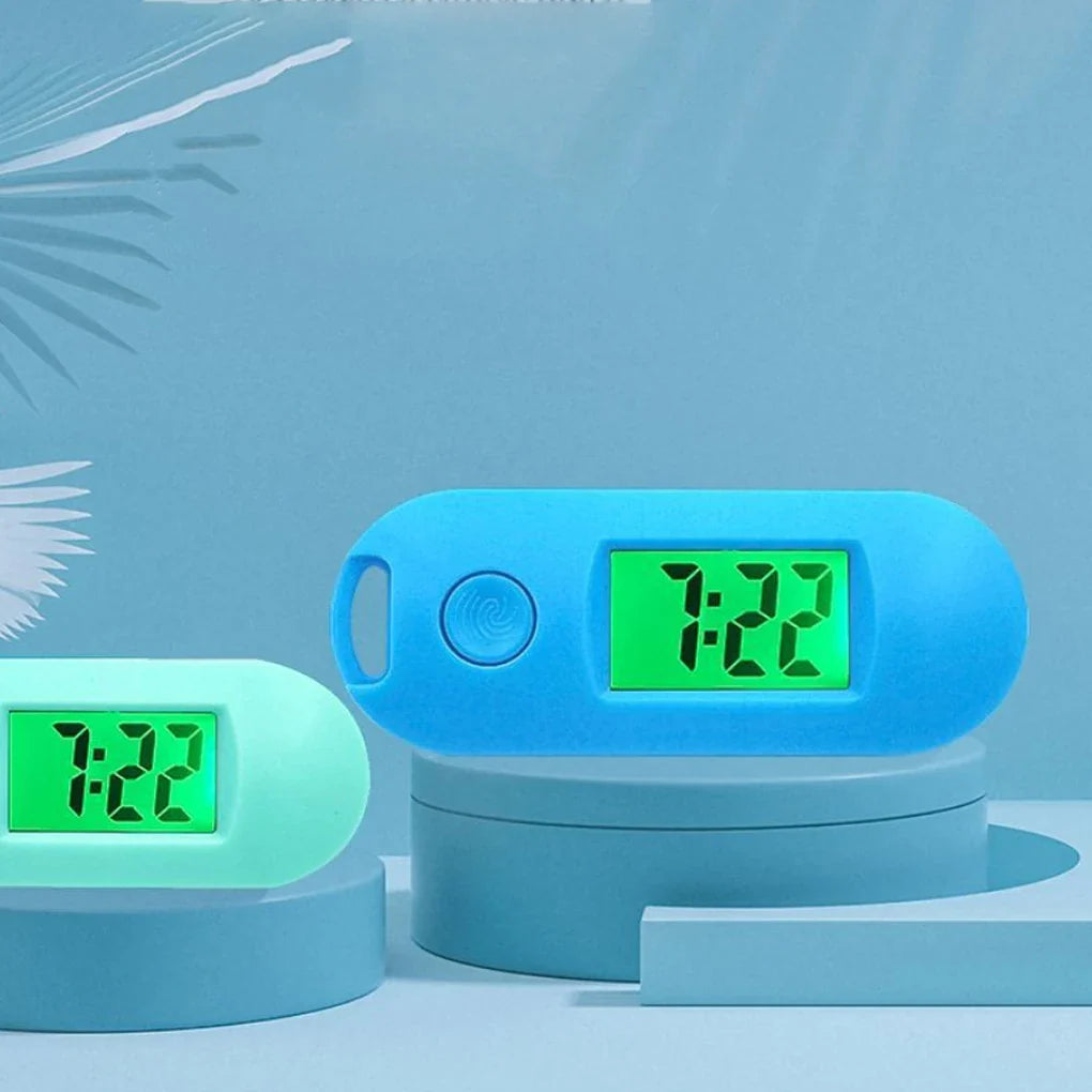 Keychain Pocket Watch Wide Application Compact And Portable Luminous Function Mini Digital Watch white Vera Lux