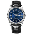 New Gold Business Leather Casual Diamond Clock Men Luxury Watch Automatic Watches Mens Fashion Quartz Wristwatches Orologi Uomo Vera Lux
