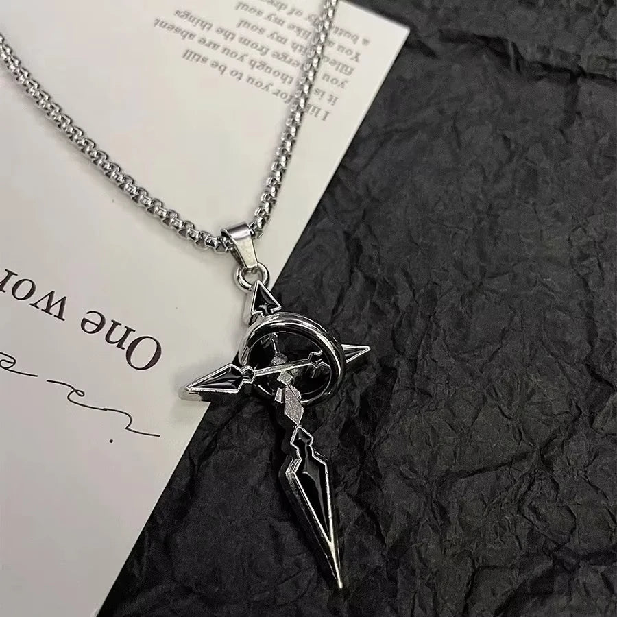Cross Pendant Gold/Silver Plated Necklace Stainless Steel Link Chain Charm Choker Statement Men Jewelry Accessories Gifts Vera Lux