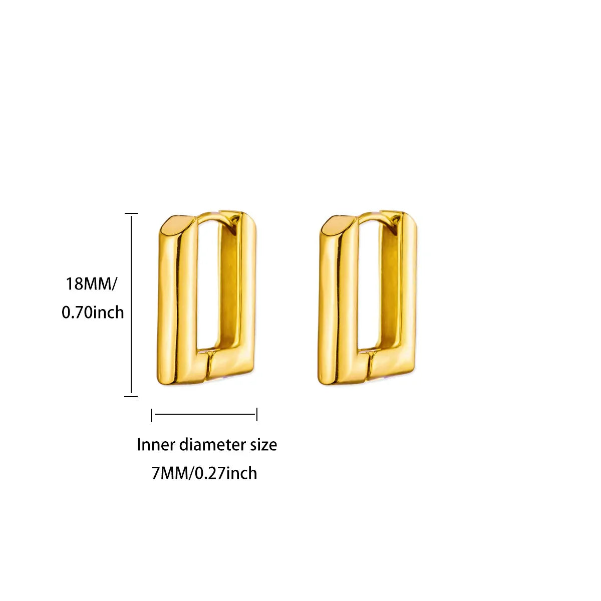 Elegant Square Earrings for Women Girls Stainless Steel Hoop Earrings Luxury Wedding Engagement Aesthetic Jewerly aretes Vera Lux