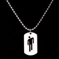 1pcs New Hollow-out Pendant Simple Stainless Steel Figurine Necklace Hip-hop Trend Military Pendant Sweater Chain Vera Lux