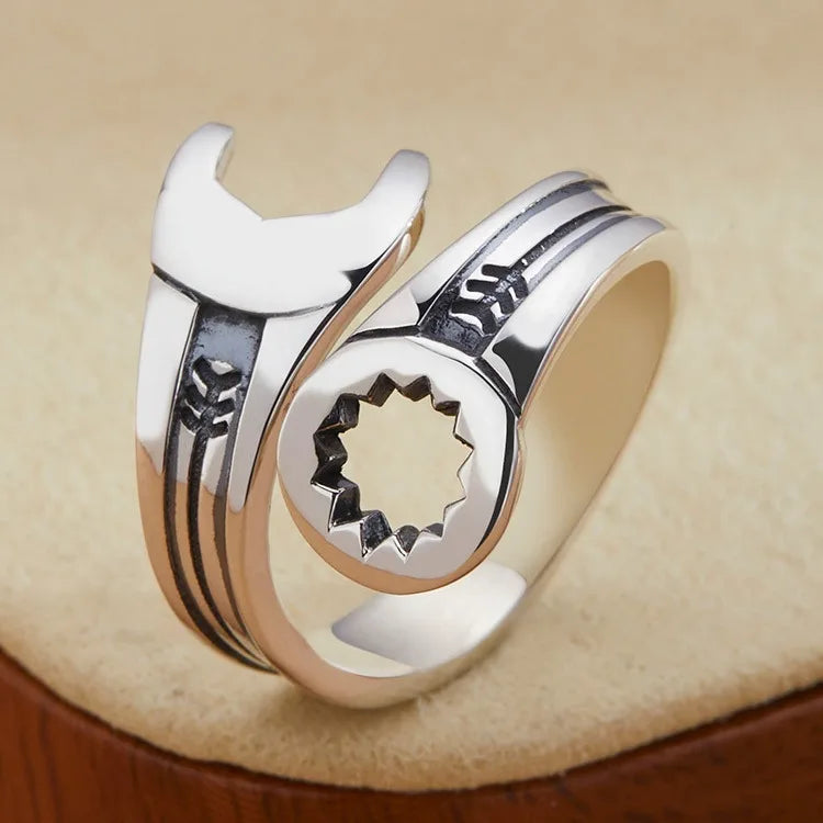 Fashion 925 Sterling Silver Wrench Adjustable Rings For Women Men Luxury Jewelry Accessories Wholesale Jewellery Women Vera Lux