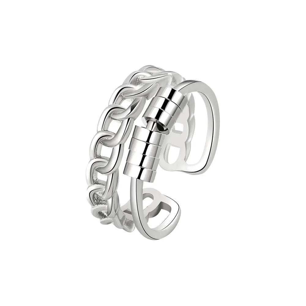 SMJEL Anti Stress Anxiety Ring Fidget Spinner Rings Adjustable for Women Rotating Freely Spinning Accessories Jewelry Gifts Vera Lux