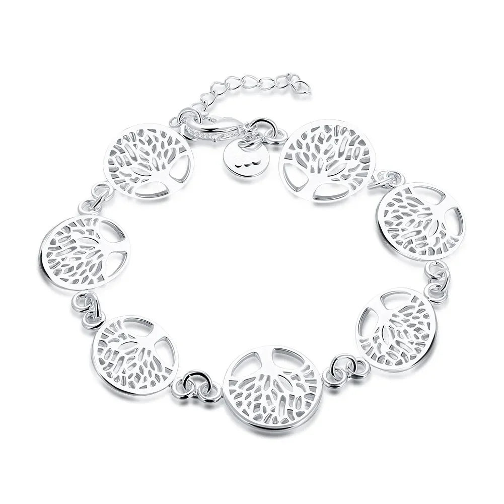 New 925 Sterling Silver Bracelet Tree Of Life Bracelet For Women Engagement Jewelry Gifts Vera Lux