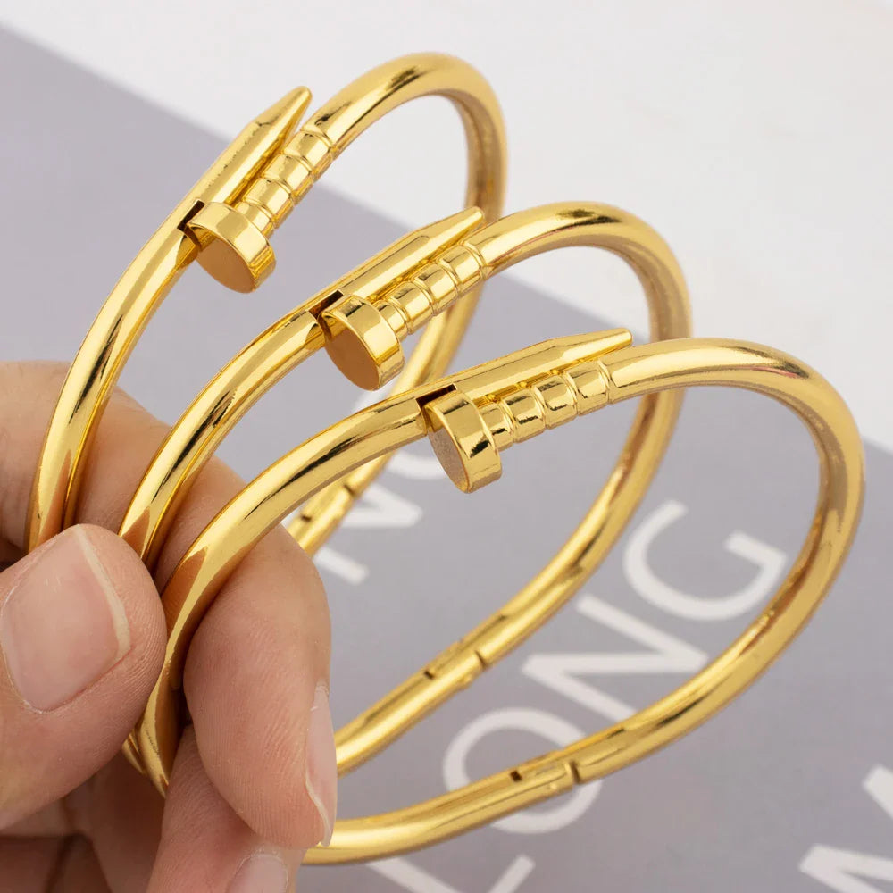 316L stainless steel gold-plated bracelet Fashion Personality Simple Punk Retro Hip-hop High Temperament Bracelet Vera Lux