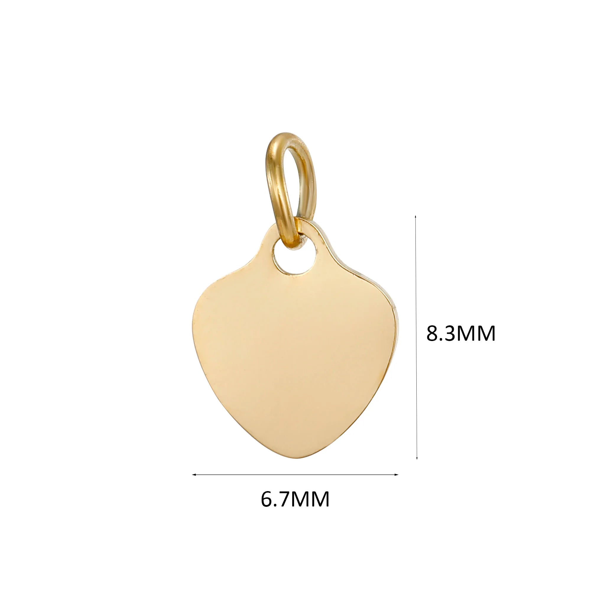 10PCS Custom Logo Tags Stainless Steel Charms for Necklace Bracelets 6 sizes to choose Vera Lux