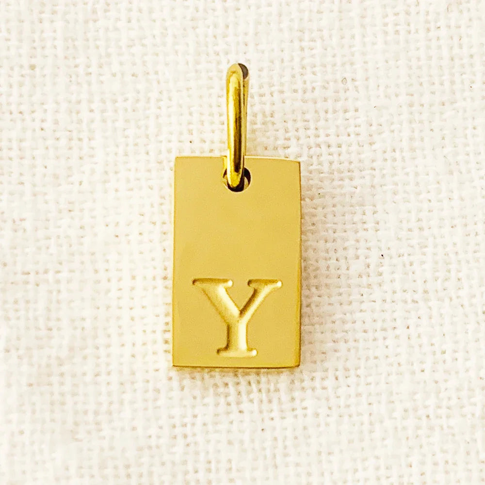 10PCS Alphabet Charm Pendant for Necklaces Stainless Steel Jewelry DIY Engraved Lettering Accessories Women's Fashion Jewelry Vera Lux