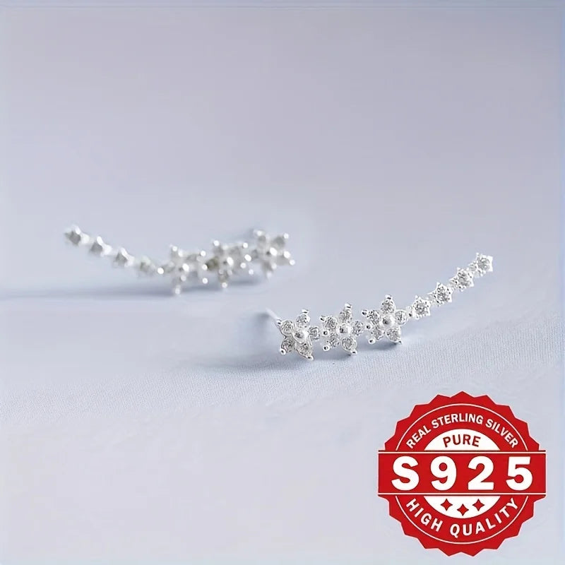 S925 silver splicing row flash cute, exquisite and elegant Valentine's Day wearable, hypoallergenic Vera Lux