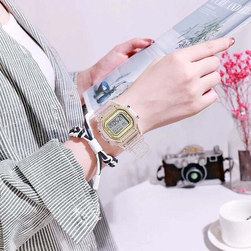 New Sports Digital Watch for Men Women Simple Square LED Watch Fashion Casual Electronic Wristwatches Student Clock reloj mujer Vera Lux