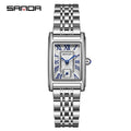 Sanda 1116 New Fashion 2023 Elegant Design Rectangle Dial Water Resistant Quartz Movement Business Women Analog Wrist Watch Vera Lux