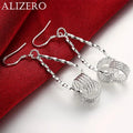 Fashion charms 925 Sterling Silver Net beads long Earrings for Women Pretty fashion party wedding Jewelry Holiday Gifts Vera Lux