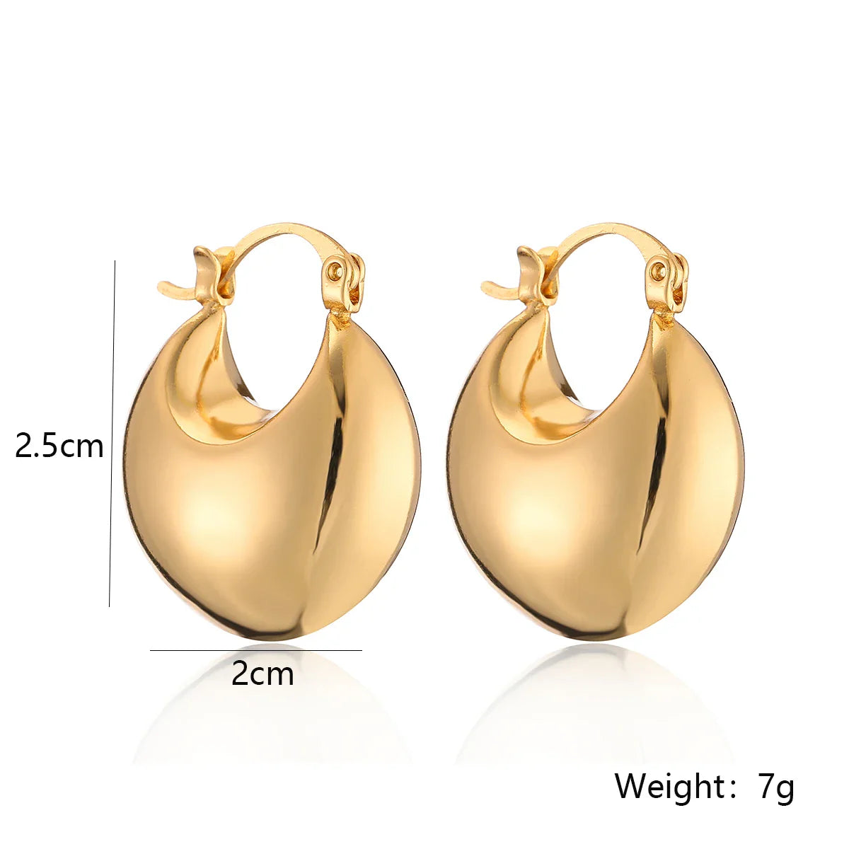 NEWBUY Hot Sale Silver/Gold Color Geometric Shape Hoop Earrings For Women Vera Lux