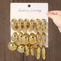 18 Pcs/Set Fashion Water Drop Earring For Women Vintage Exaggerated Geometric Twist Hoop Earrings Personalized Jewelry Gifts New Vera Lux
