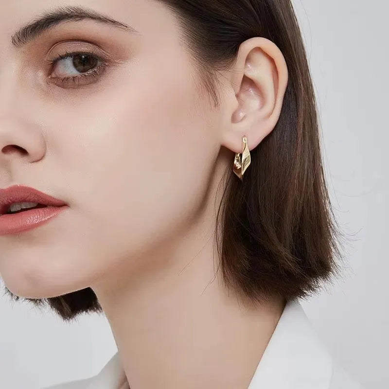 New 925 Sterling Silver Irregular Shape Earrings Charming Personalised Fashion Earrings Birthday Gift for Women Fine Jewellery Vera Lux