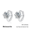 NeeTim 0.5ct 1ct Moissanite Earrings 925 Sterling Silver Lab Diamond Sparkling Party Wedding Studs Earring Designer for Women Vera Lux