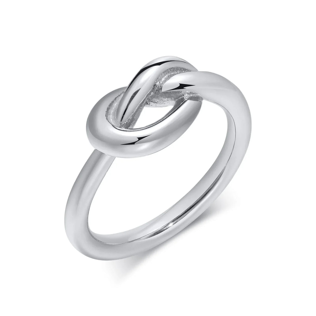 Love Knot Ring for Women, Stainless Steel Gold Plated Dainty Stacking Ring, Tiny Tie The Knot Statement Jewelry Vera Lux