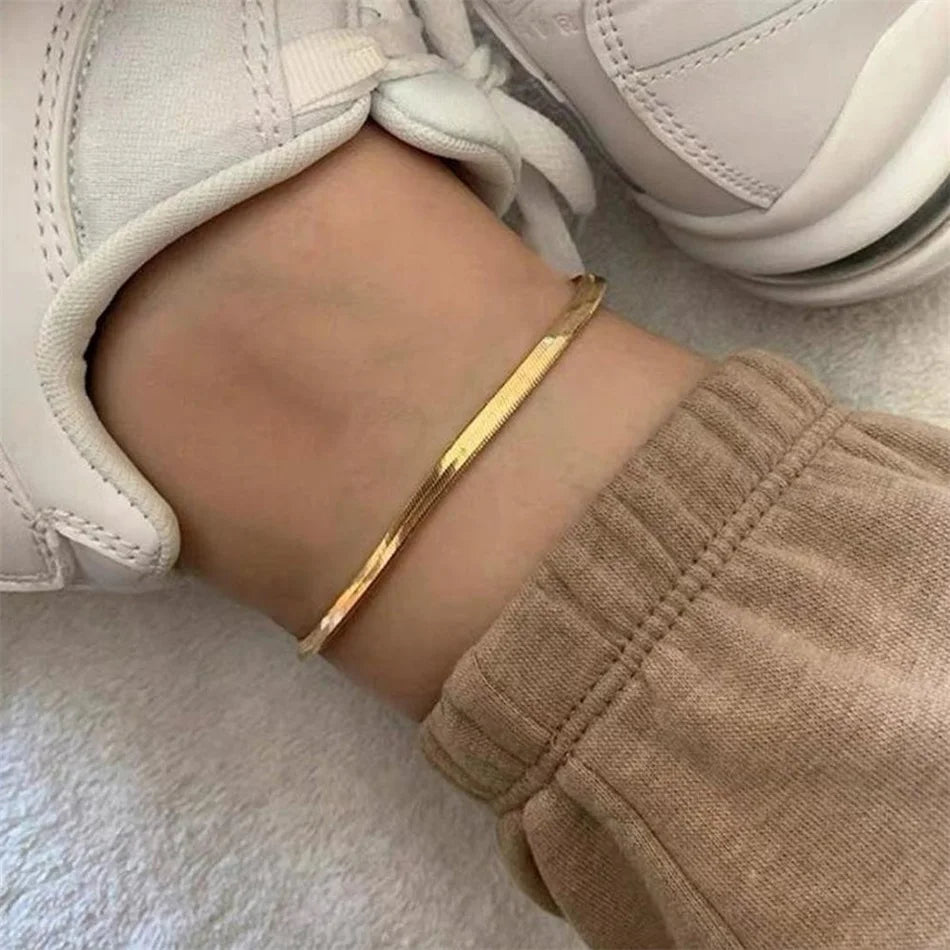 Snake Chain Anklet for Women/Men Girls Beach Chain Ankle Gifts Stainless Steel Not Allergic Dropshipping/Wholesale Vera Lux