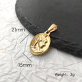 Roman Centurion Pendant 18K Gold Plated 18K Gold Plated Oval Portrait Charm Vintage Military Style Jewelry Necklace for Men Vera Lux