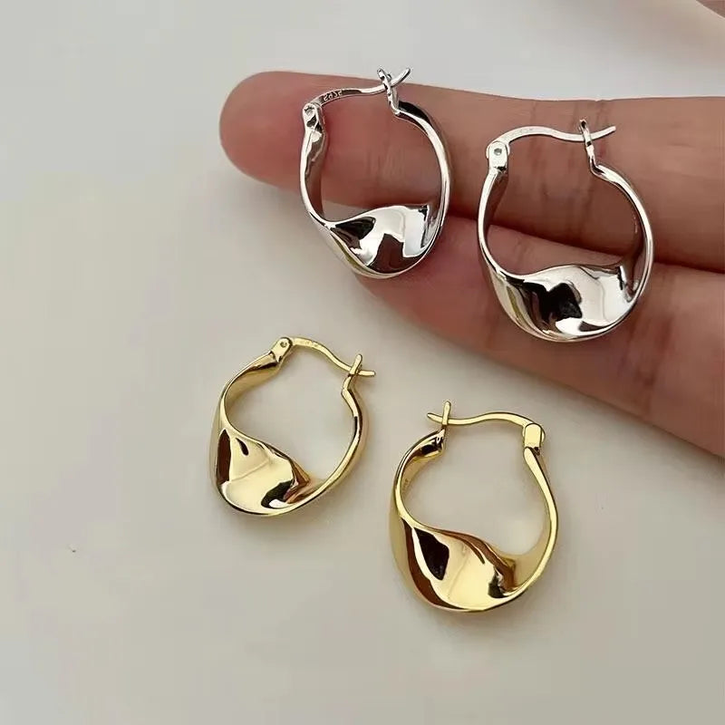 New 925 Sterling Silver Irregular Shape Earrings Charming Personalised Fashion Earrings Birthday Gift for Women Fine Jewellery Vera Lux