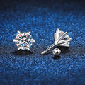 NeeTim 0.3-2CT Moissanite Stud Earrings For Women Screw Thread Ear Studs 925 Sterling Silver Wedding Jewelry Pass Diamond Test Vera Lux