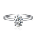 NeeTim 1ct Oval Cut Moissanite Ring for Women Engagement Wedding Lab Diamond s925 Sterling Silver with Gold Plated Rings Jewelry Vera Lux