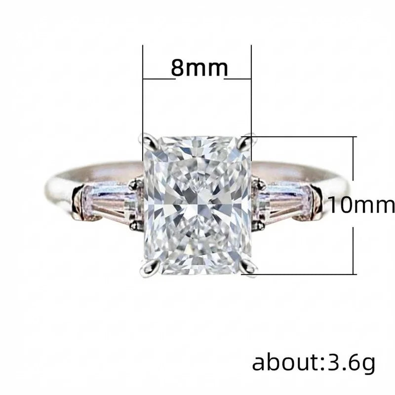 925 Sterling Silver AAA White Cubic Zirconia Finger Rings for Women Wedding Engagement Party Rings Fashion Jewelry Gift Vera Lux