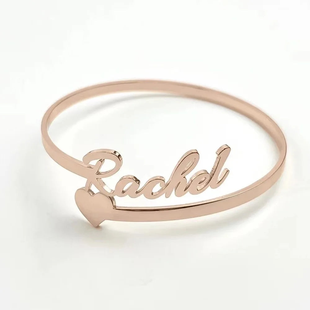 Customized Name Love Ring Personalized Stainless Steel Heart Couple Ring Women Jewelry Valentine's Day Gift Anillos Mujer Vera Lux