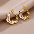 Punk Spike Rivet  Stainless Steel Earrings For Women Gold Color Earring Gothic Christmas Party Jewelry Gift Bijoux Femme Vera Lux