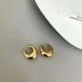 Stainless Steel Smooth Metal Chunky Hoop Earrings For Women Girls Fashion Round Circle Hoops Statement Earrings Punk Jewelry Vera Lux