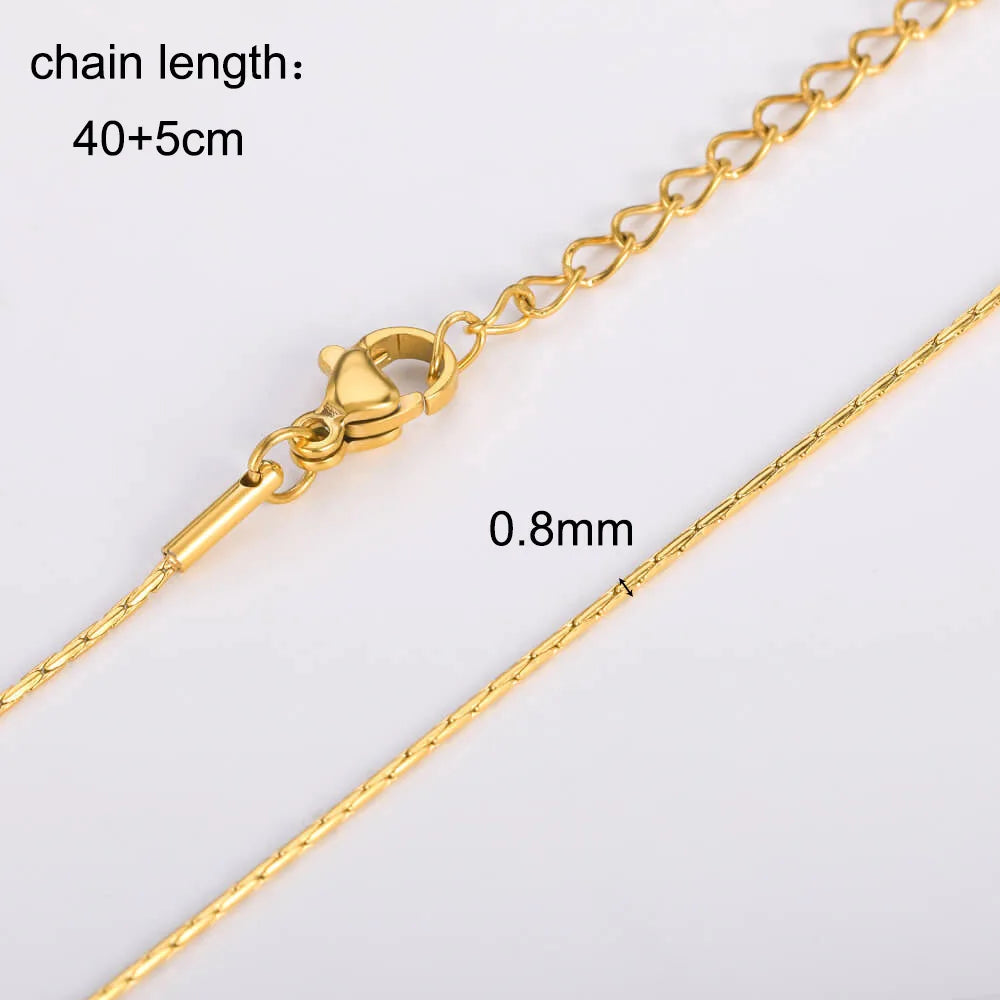 10pcs/Lot 45cm Stainless Steel Golden/Silvery Color 304 Chains Necklace Women Jewelry Making Accessories DIY Handmade Supplies Vera Lux