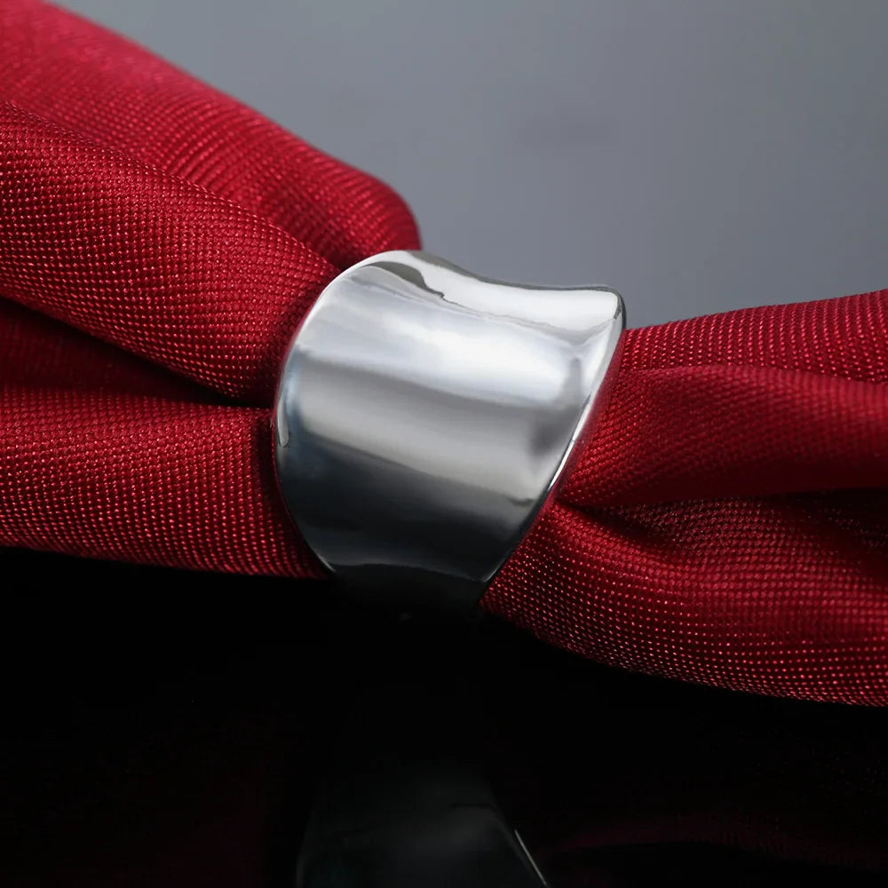 Hot classic charms 925 Sterling Silver wide Rings for men Women Size 7 8 9 10 Fashion party fine Jewelry Christmas gifts Vera Lux
