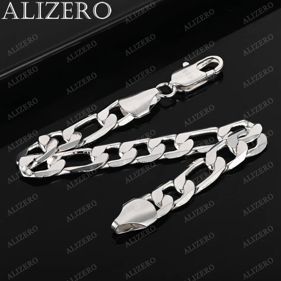 ALIZERO 925 Sterling Silver Bracelet 4/6/8/10/12mm Chain Bracelets For Men Women Fashion Party Fine Jewelry Wholesale Vera Lux