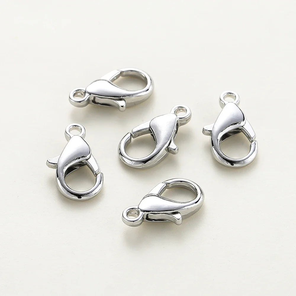 10pcs/lot 14K 18K Gold Plated Necklace Extender Chain Lobster Clasps Jump Ring Connectors Clips For DIY Jewelry Bag Craft Making Vera Lux