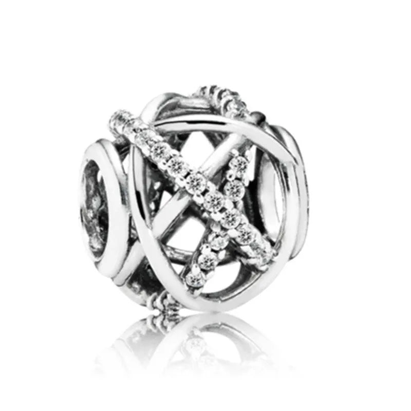 2026 New S925 Silver Robot Cross Digital Pendant, Suitable for Original Bracelets, DIY Accessories, Women's Charm Jewelry Gifts Vera Lux