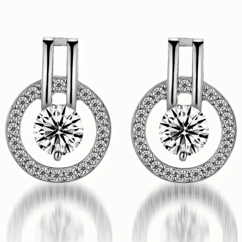 Exquisite Fashion Chic Round Zircon Earrings Casual Ins Assorted Niche High-grade Sense Selling Elegant Accessories Vera Lux