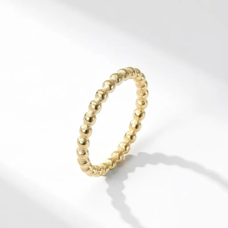 2mm Stainless Steel Stackable Ring Beads Eternity Band for Women Girl Size 5-11 Vera Lux