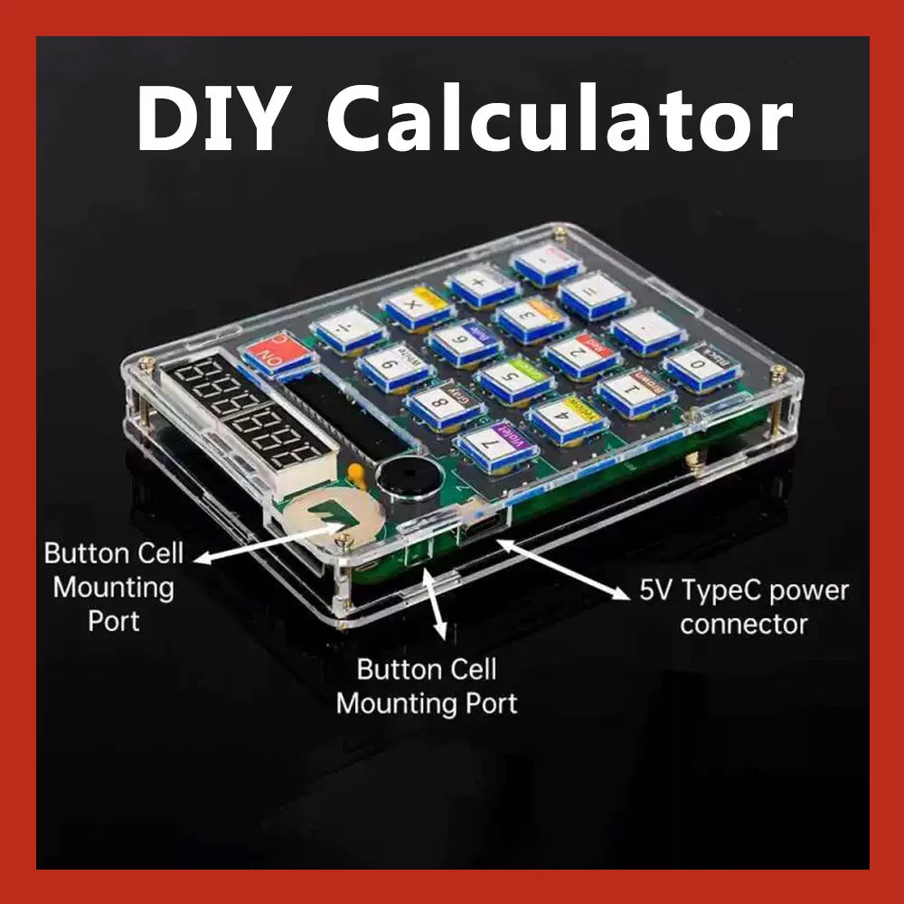 Electronic DIY Calculator Production Kit LED Digital Tube Display With Shell Single-Chip Microcomputer Soldering Practice Whatever the Treasure