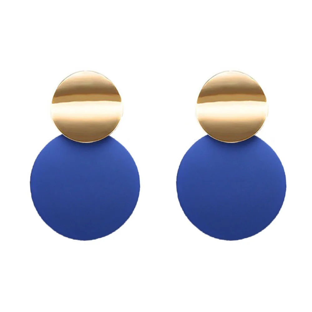 Geometric Joker Personalized Round Ring Temperament Ladies Cold Style Paint Stud Earrings Vera Lux